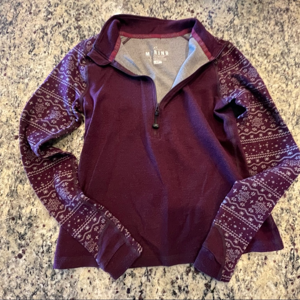 Woolskins size Small 1/4 zip top